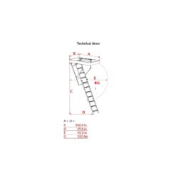STAIRLUXE Insulated Metal Folding Attic Ladder 8-Feet to 8.54-Feet (Rough Opening: 24.41-Inches x 32.29-Inches ) with 352-lbs. Capacity