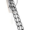 STAIRLUXE Insulated Metal Folding Attic Ladder 8-Feet to 9.5-Feet (Rough Opening: 24.41-Inches x 32.28-Inches ) with 352-lbs. Capacity
