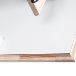 STAIRLUXE Insulated Wood Folding Attic Ladder 8-Feet to 9.18-Feet (Rough Opening: 24.41-Inches x 48.03-Inches ) with 352-lbs. Capacity