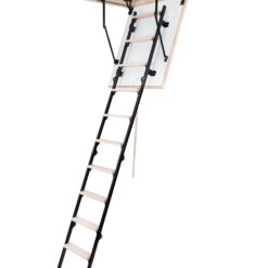 STAIRLUXE Insulated Metal Folding Attic Ladder 8-Feet to 8.54-Feet (Rough Opening: 28.35-Inches x 36.22-Inches ) with 352-lbs. Capacity