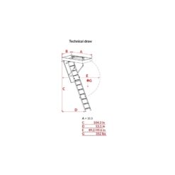 STAIRLUXE Insulated Metal Folding Attic Ladder 8-Feet to 8.69-Feet (Rough Opening: 24.41-Inches x 40.16-Inches ) with 352-lbs. Capacity