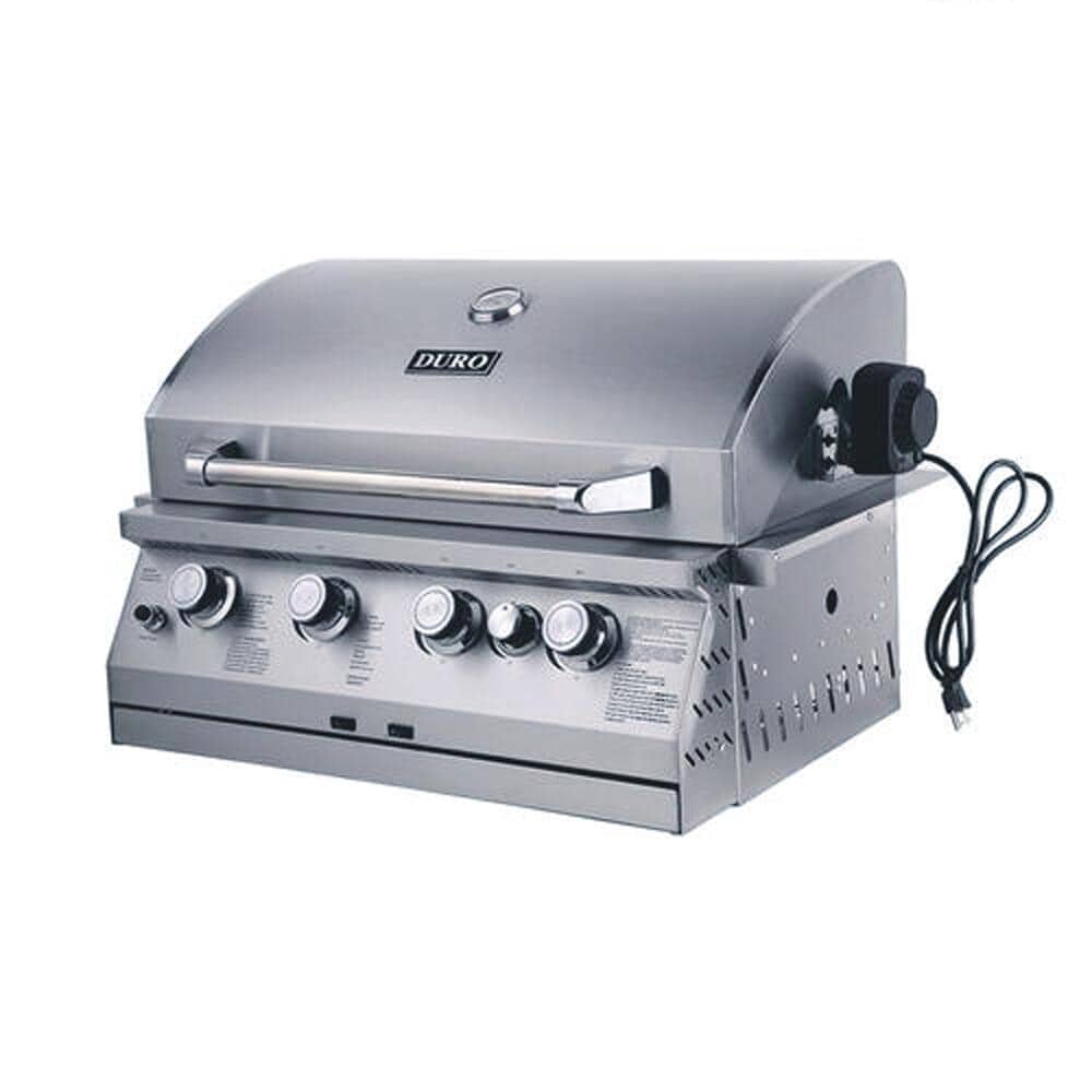 NXR 740-3003BILED Stainless Steel 31-in W 4 -Burner Natural Gas/Liquid Propane Built-in Grill Gas grill