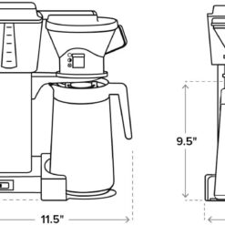 Technivormm Moccamaster 79114 KBT Coffee Brewer, 40 oz, Black