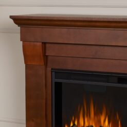 Real Flame 41-in W Espresso Free standing LED Flat Wall Electric Fireplace with Remote Control Included