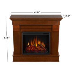 Real Flame 41-in W Espresso Free standing LED Flat Wall Electric Fireplace with Remote Control Included