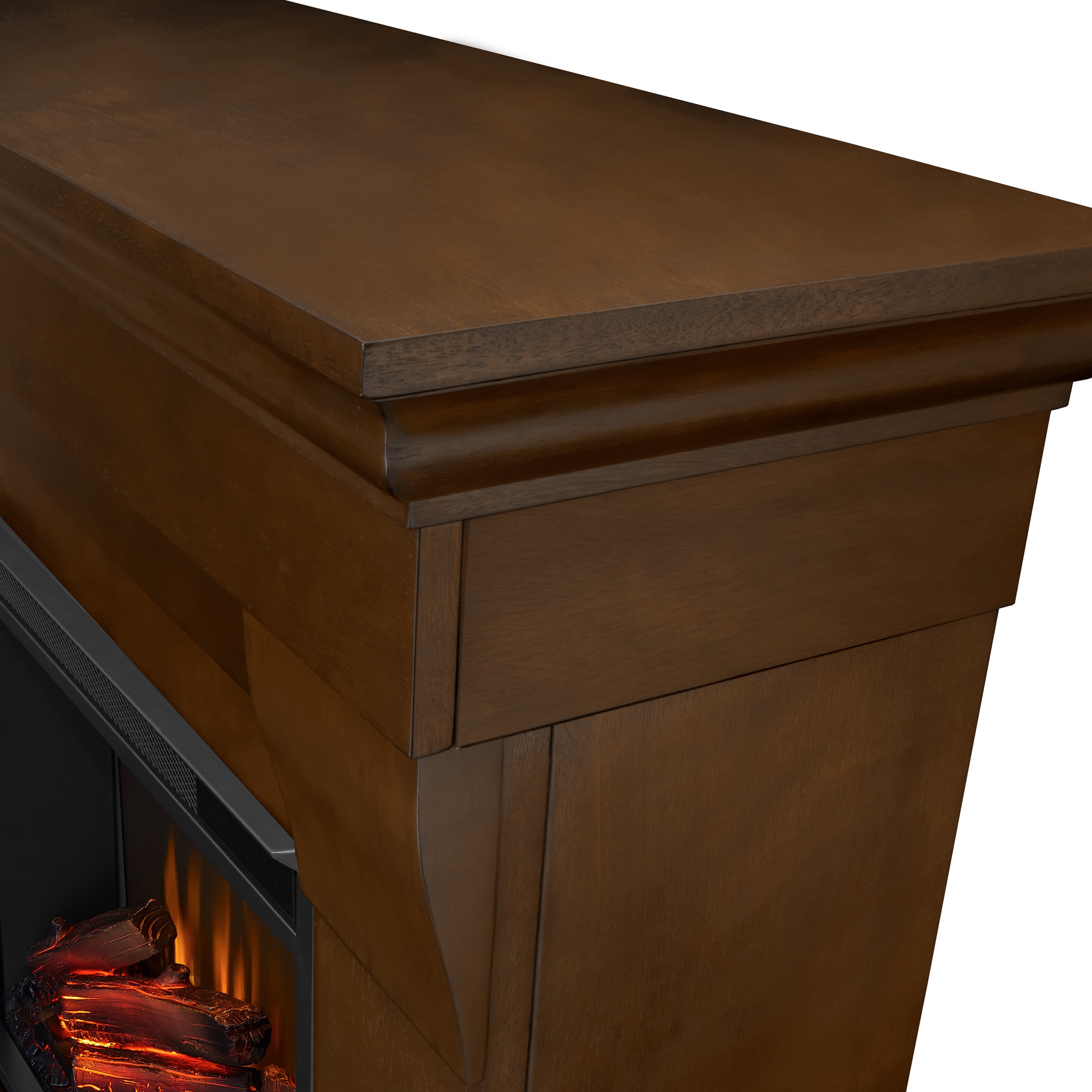 Real Flame 41-in W Espresso Free standing LED Flat Wall Electric Fireplace with Remote Control Included