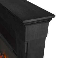 Real Flame 47.5-in W Black Free standing Fan-forced Flat Wall Electric Fireplace with Remote Control Included