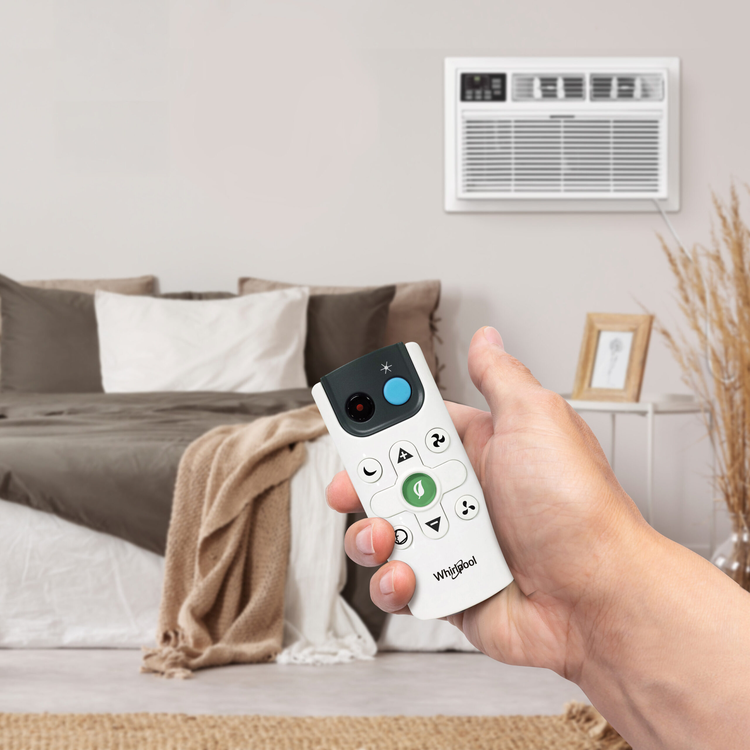 Whirlpool Supplemental Heat Capability 10000-BTU 450-sq ft 230-Volt White Through-the-Wall Air Conditioner with Heater with Remote