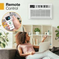 Whirlpool Supplemental Heat Capability 10000-BTU 450-sq ft 230-Volt White Through-the-Wall Air Conditioner with Heater with Remote
