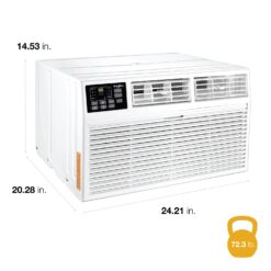 Whirlpool Supplemental Heat Capability 12000-BTU 550-sq ft 230-Volt White Through-the-Wall Air Conditioner with Heater with Remote