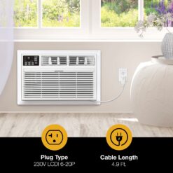 Whirlpool Supplemental Heat Capability 14000-BTU 700-sq ft 230-Volt White Through-the-Wall Air Conditioner with Heater with Remote