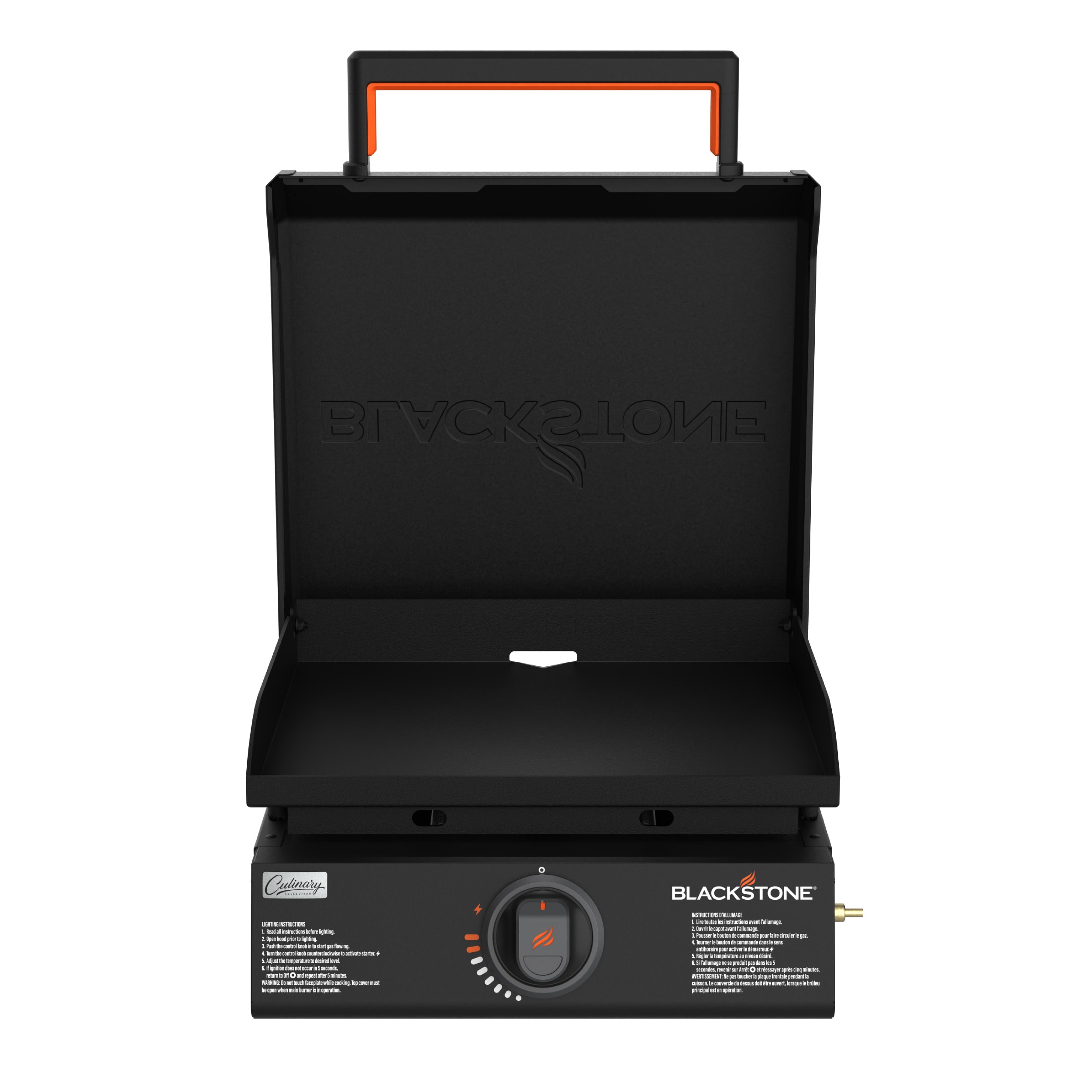 Blackstone 17-in Culinary Omnivore Tabletop Griddle with Hood 267-Sq. in Black Powder Coat Portable Liquid propane Grill