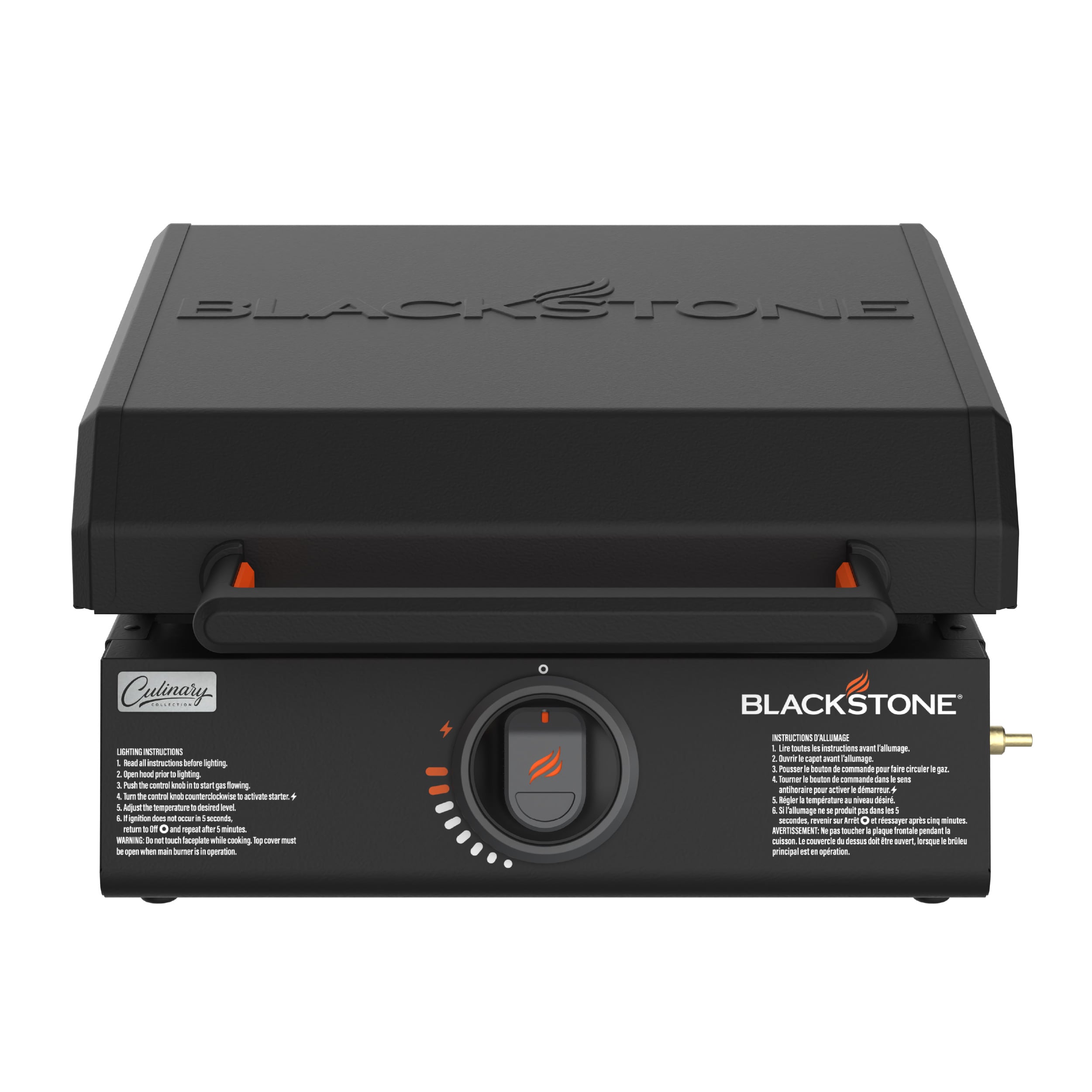 Blackstone 17-in Culinary Omnivore Tabletop Griddle with Hood 267-Sq. in Black Powder Coat Portable Liquid propane Grill