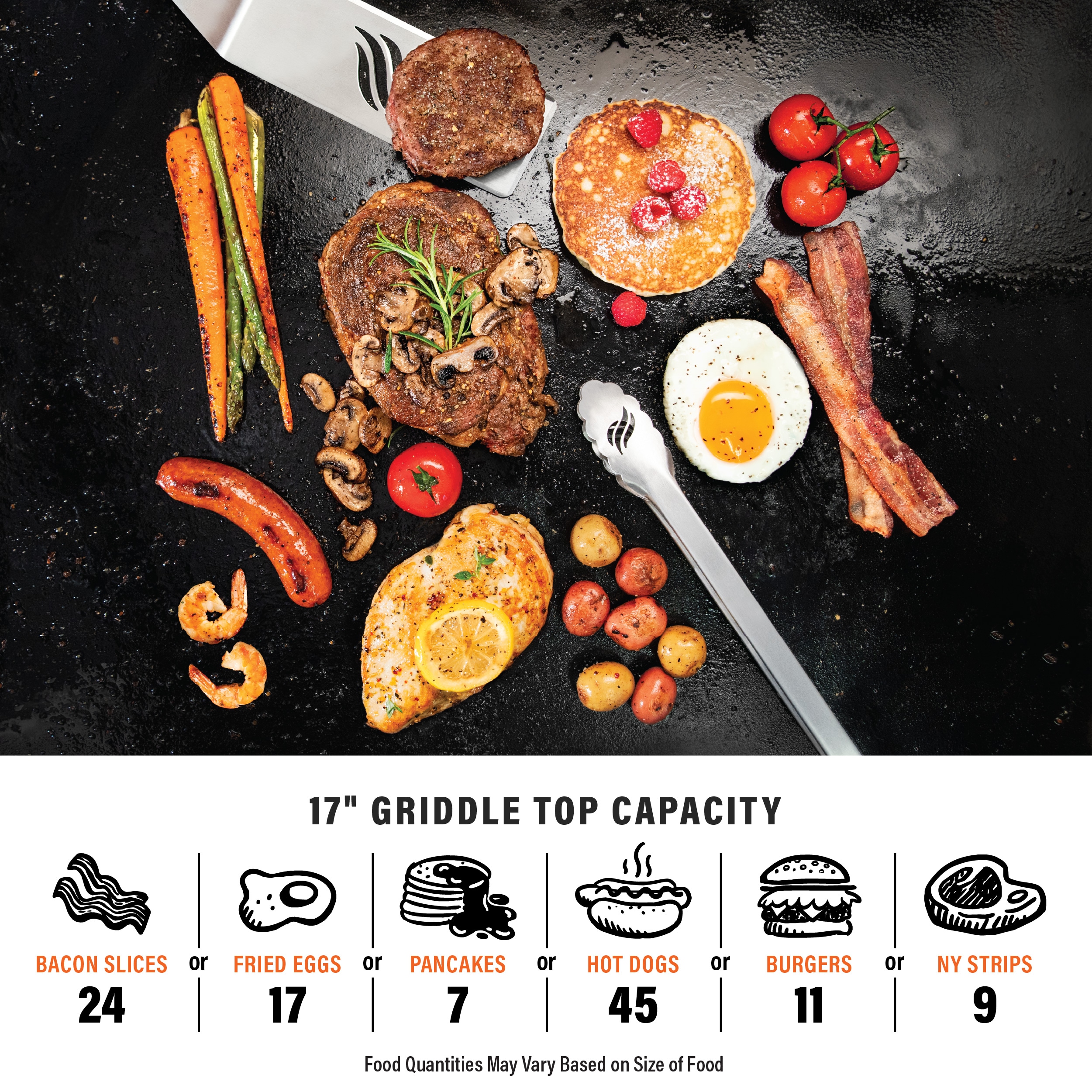Blackstone 17-in Culinary Omnivore Tabletop Griddle with Hood 267-Sq. in Black Powder Coat Portable Liquid propane Grill