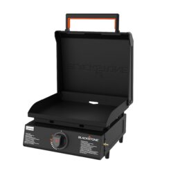 Blackstone 17-in Culinary Omnivore Tabletop Griddle with Hood 267-Sq. in Black Powder Coat Portable Liquid propane Grill