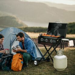 Royal Gourmet 3-Burner Griddle with Collapsible Stand 314-Sq. in Black Portable Liquid propane Grill