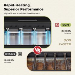 Sunshine Valley Grill and Griddle Combo 4 -Burner Liquid propane Flat Top Grill