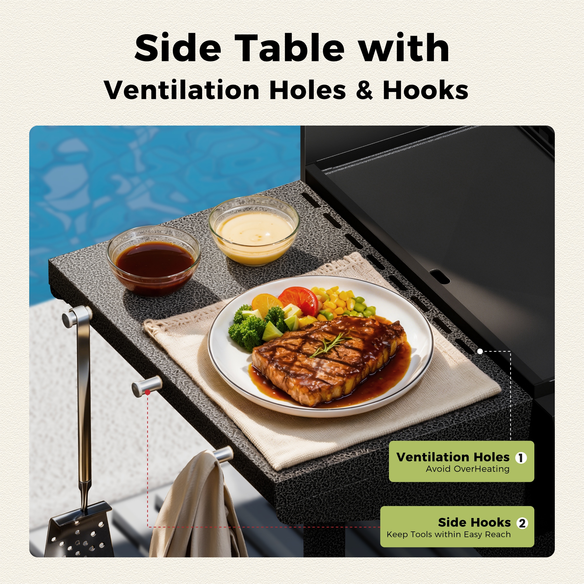 Sunshine Valley Grill and Griddle Combo 4 -Burner Liquid propane Flat Top Grill