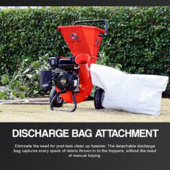 GreatCircleUSA Manual 7 -HP Gas Wood Chipper, 3-in Maximum Branch Diameter 2-Bushel Bag Included