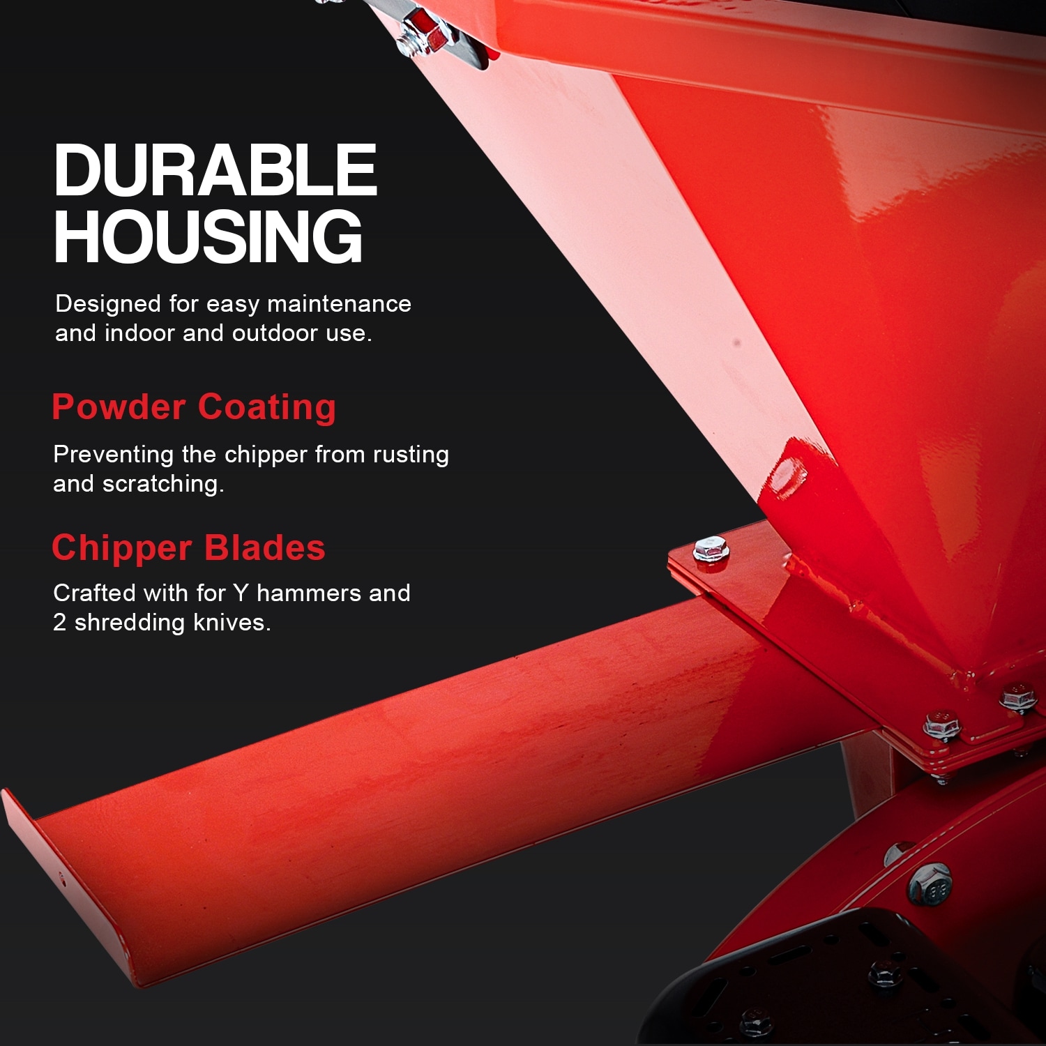 GreatCircleUSA Manual 7 -HP Gas Wood Chipper, 3-in Maximum Branch Diameter 2-Bushel Bag Included
