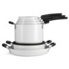 Tramontina Ceramic Non Stick 11-Piece Nesting Pots and Pans Set with Lids - Stackable Nonstick Cookware Set, Dishwasher and Oven Safe, White
