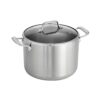 Tramontina Tri-Ply Clad Stainless Steel 8-Quart Stock Pot with Glass Lid, Induction-Ready Pasta Pot, Dishwasher-Safe, NSF-Certified