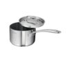 Tramontina Utsava Tri-Ply Clad Stainless Steel 2.2-Quart Sauce Pan with Lid and Ceramic Non Stick Interior, Induction-Ready Small Saucepan