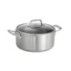 Tramontina Tri-Ply Clad Stainless Steel 5-Quart Dutch Oven Pot with Glass Lid, Induction-Ready, Dishwasher-Safe, NSF-Certified