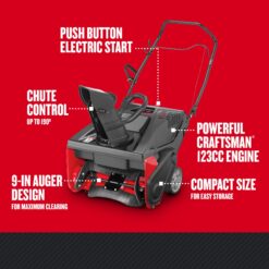 CRAFTSMAN SB230 21.0-in Single-stage 123-cc Push with auger assistance Gas Snow Blower