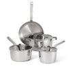 Tramontina Tempo Tri-Ply Base Stainless Steel 7-Piece Cookware Set with Glass Lids, Pots and Pans Kitchen Set, Induction-Ready, Oven-Safe, Dishwasher-Safe