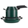 Tramontina Ceramic Non Stick 11-Piece Nesting Pots and Pans Set with Lids - Stackable Nonstick Cookware Set, Dishwasher and Oven Safe, Teal