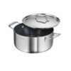 Tramontina Utsava Tri-Ply Clad Stainless Steel 5-Quart Casserole with Lid and Ceramic Non Stick Interior, Induction-Ready Dutch Oven Pot