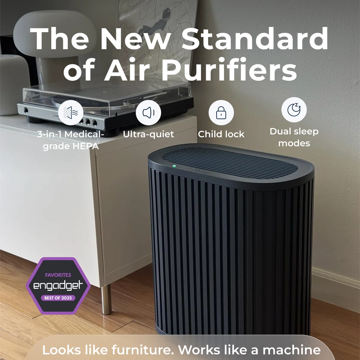 Windmill Smart 3-in-1 True HEPA Air Purifier, Navy
