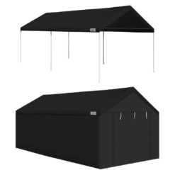 Caravan Canopy Domain 10 x 20 Feet Straight Leg Instant Canopy Tent Set w/Sidewalls