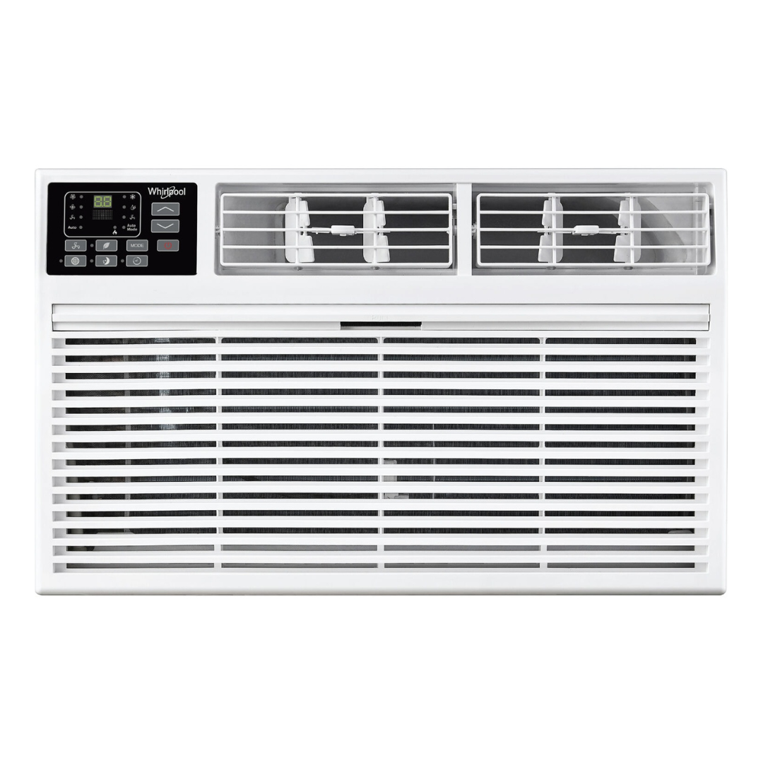 Whirlpool Supplemental Heat Capability 10000-BTU 450-sq ft 230-Volt White Through-the-Wall Air Conditioner with Heater with Remote