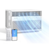 Comfort Zone Window Mounted Smart Wi-Fi Room Air Conditioner with Remote Control, 8,000 BTU