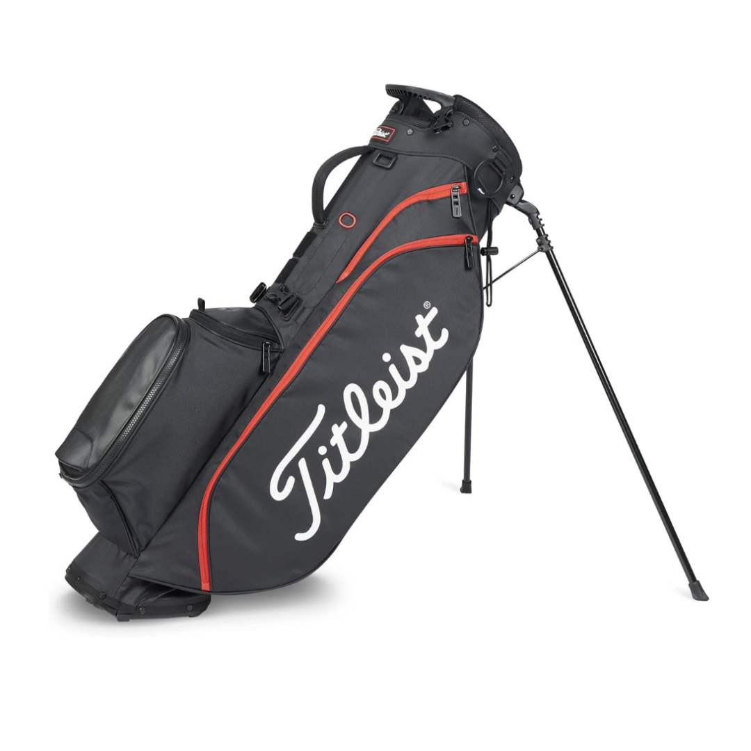 Titleist Players 4 Golf Bag, Black/Black/Red