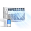 Comfort Zone Window Mounted Smart Wi-Fi Room Air Conditioner with Remote Control, 12,000 BTU
