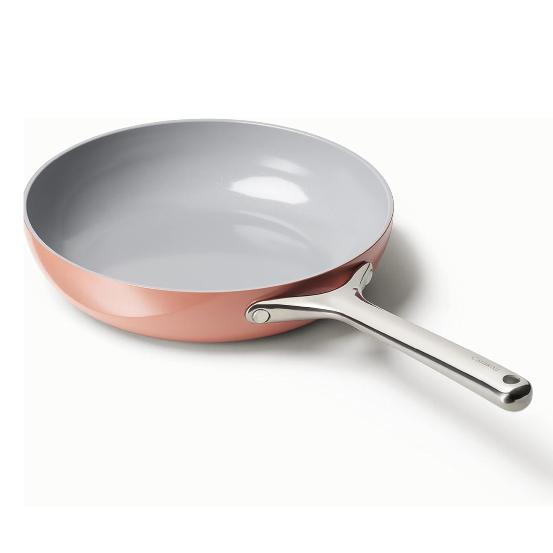 Caraway Nonstick Ceramic Frying Pan (2.7 qt, 10.5") - Non Toxic, PTFE & PFOA Free - Perracotta