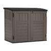 Suncast 34 Cu Ft Horizontal Resin Storage Shed - Outdoor Storage Shed with Floor Included, Lockable, Weatherproof, Stoney Black