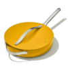 Caraway Nonstick Ceramic Sauté Pan with Lid (4.5 qt, 11.8") - Non Toxic, PTFE & PFOA Free - Marigold