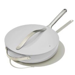 Caraway Nonstick Ceramic Sauté Pan with Lid (4.5 qt, 11.8") - Non Toxic, PTFE & PFOA Free - Gray
