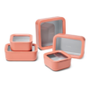 Caraway 13pc Glass Food Storage Container Set - Easy to Store, Non Toxic Lunch Box - with Glass Lids - Includes Storage Organizer - Perracotta