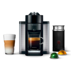 Nespresso Vertuo Coffee and Espresso Maker by De'Longhi, Piano Black with Aeroccino Milk Frother