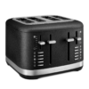 KitchenAid 4 Slice Toaster, KMT4109BK, Cast Iron Black