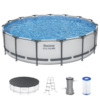 Bestway Steel Pro MAX 15ft x 42 in Round Above Ground Swimming Pool with Pump and Cover