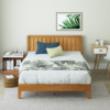 Zinus Twin Rustic Pine Wood Platform Bed with Headboard