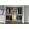 Easy Track Reach-in Tower system Honey Blonde Solid Shelving Wood Closet System