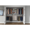 Easy Track Reach-in Tower system Weathered Grey Solid Shelving Wood Closet System