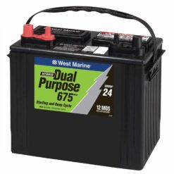 WEST MARINE Dual-Purpose Flooded Marine Battery, 675 MCA, Group 24